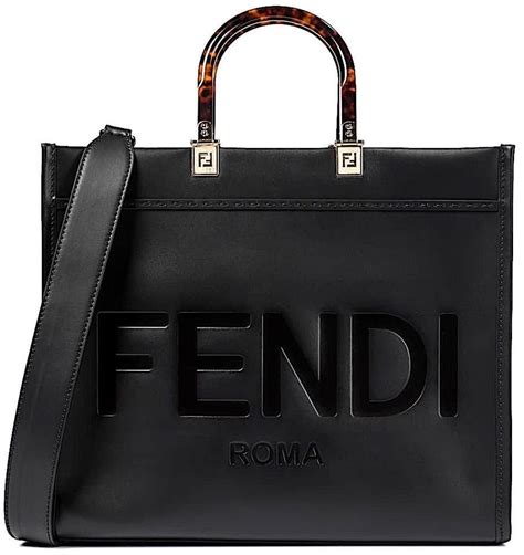 brown fendi tote|Fendi black shoulder bag.